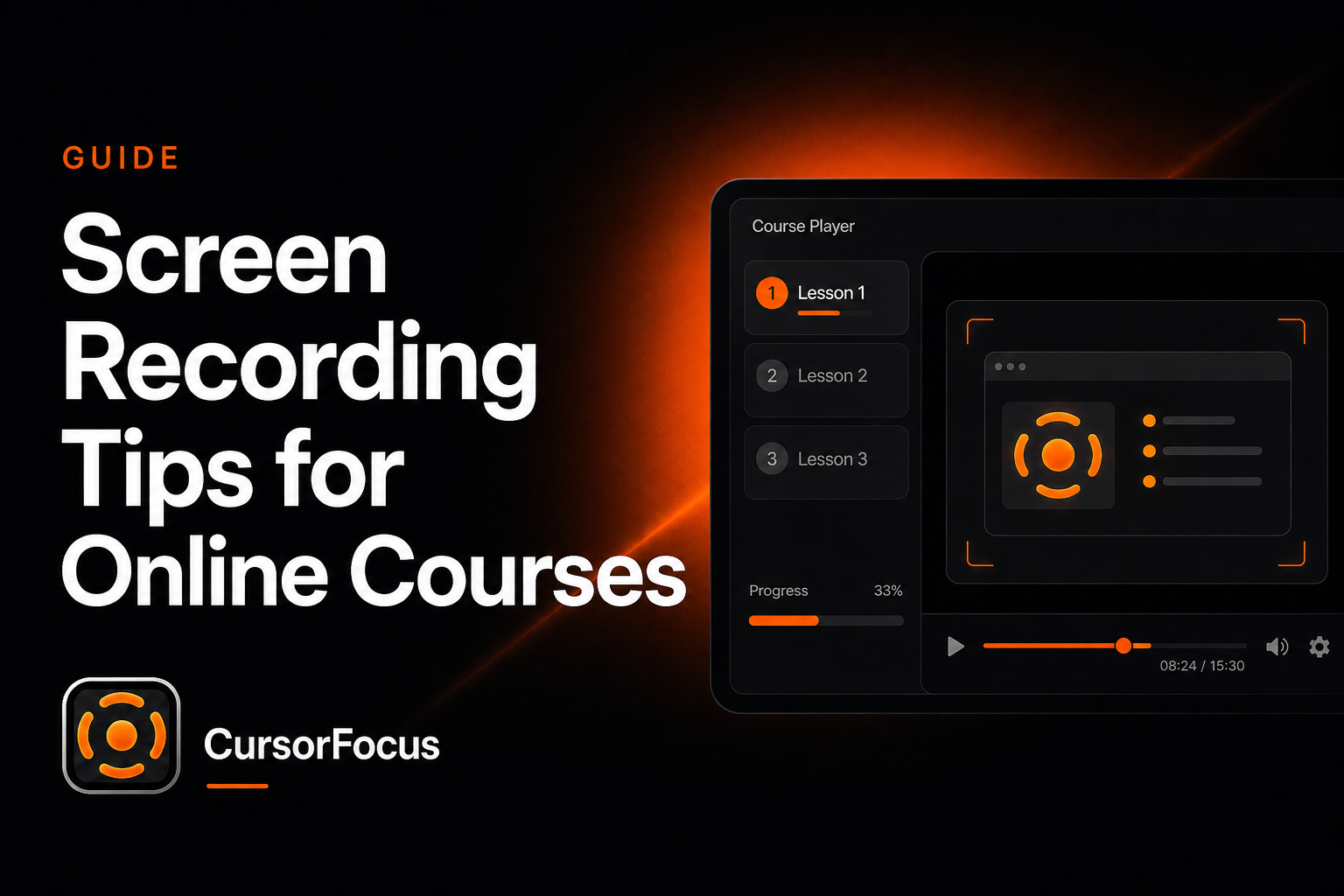 Screen Recording Tips for Online Course Creators
